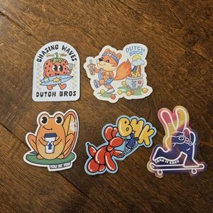 Dutch Bros Coffee Five Sticker Set